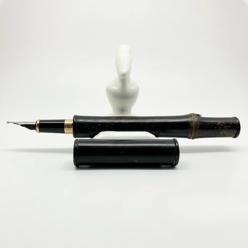 BALAOYE The Latest Long Knife Made of Bamboo and Steel Pen Handmade Blade and Tip Vintage and High-end, Natural Bamboo Ink Pens