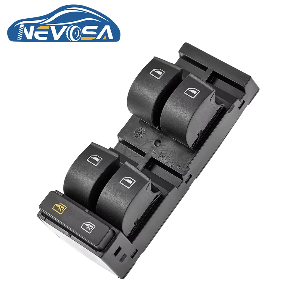 NEVOSA 4B0959851 For Audi A3 A6 C5 RS6 S6 Allroad 1998 99 2004 Electric Power Master Window Switch Lock Button 4B0959851B 501680