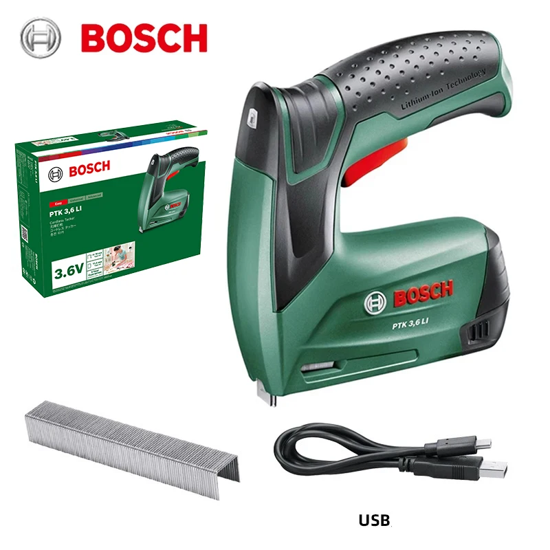 BOSCH Power Tools 3.6V Lithium Battery Rechargeable Nail Gun 11.4mm Multi-purpose Stapler Stapler