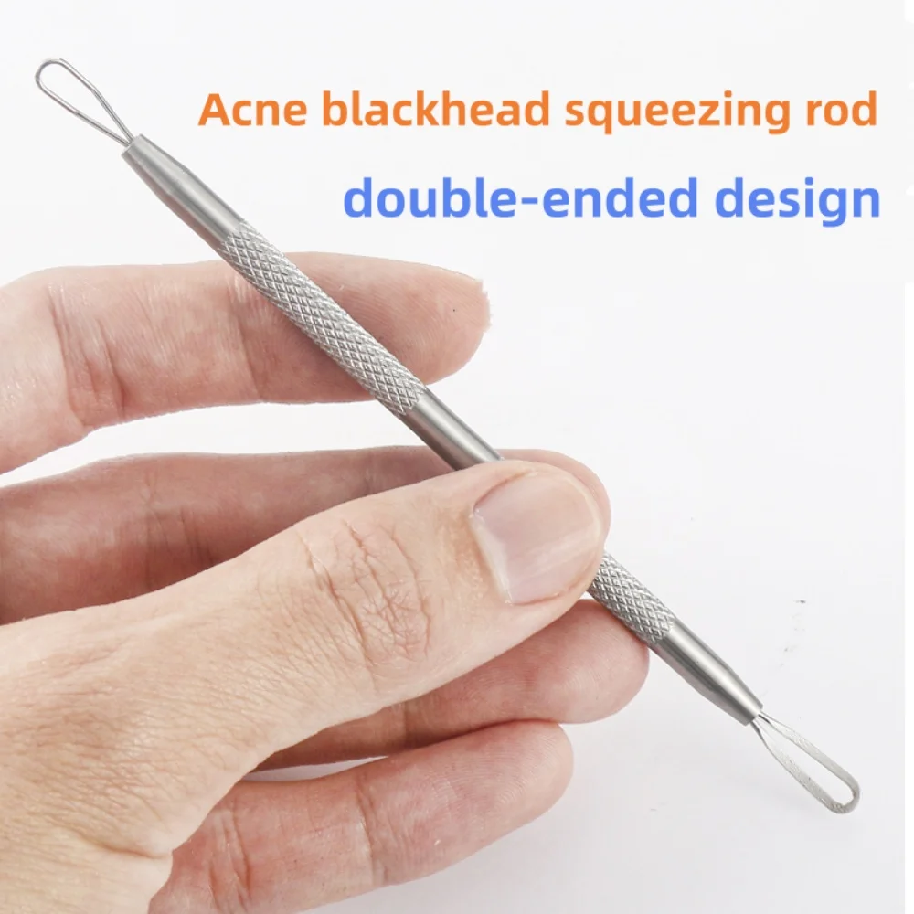 حب الشباب ضغط الرؤوس السوداء النازع. مستخرج حب الشباب مزدوج الأطراف لصالونات التجميل استخدام منظف الوجه للبشرة