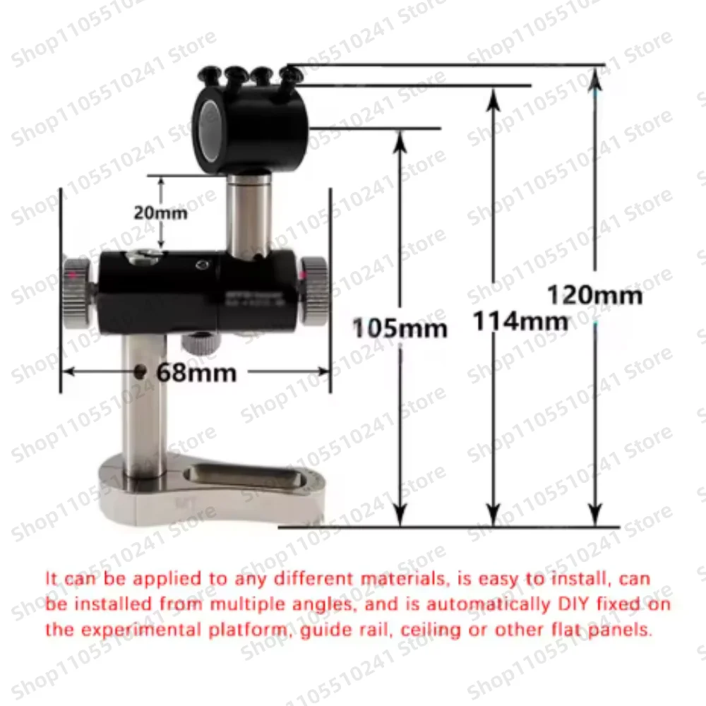 Adjustable Universal Three-Axis Laser Optical Bracket Stainless Steel Fixing Fixture Positioning Lamp Infrared Laser