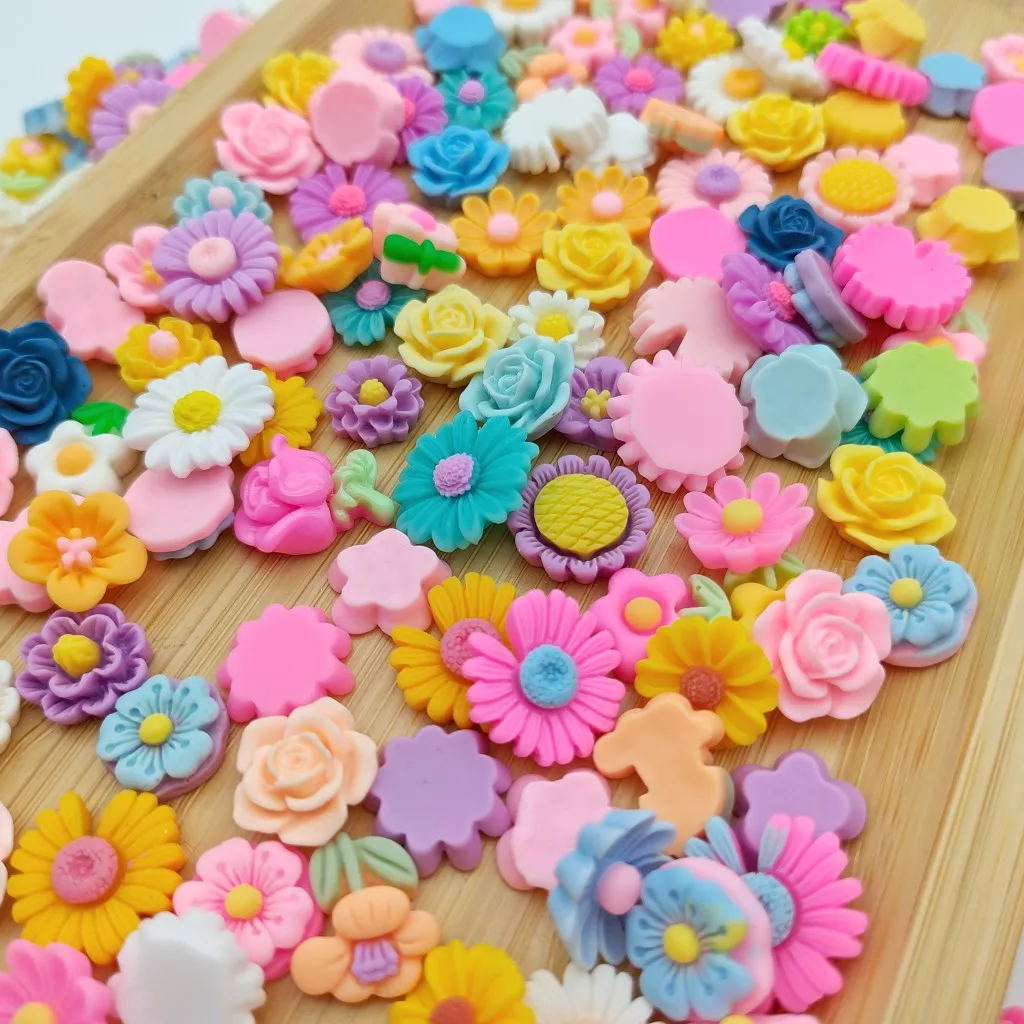 Mixed Floral Resin Patch for DIY Crafts