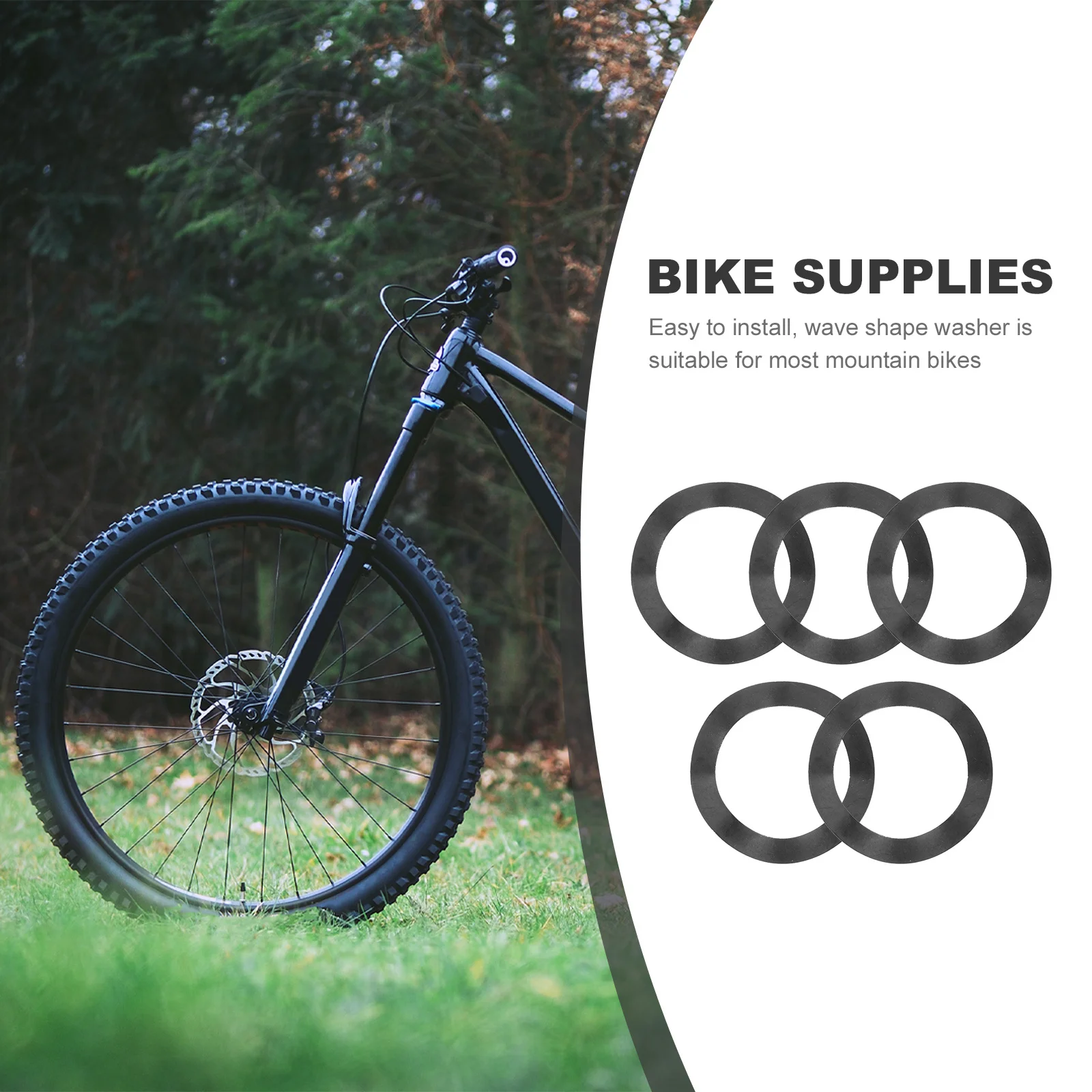 5Pcs Bike Chainset Core Washer Stainless Steel Reduces Wear Easy Install Bike Accessories Metal Washer Bicycle Supplies