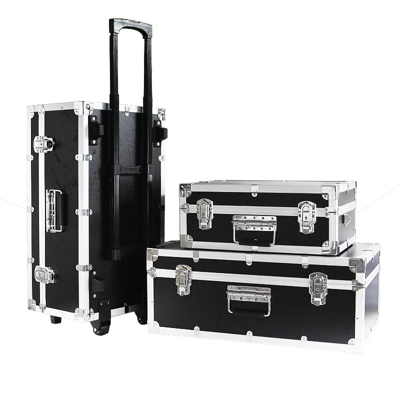 Large Trolley Box Toolbox Aluminum Alloy Portable Case Display Household Storage Hardware Equipment Instrument Collecting