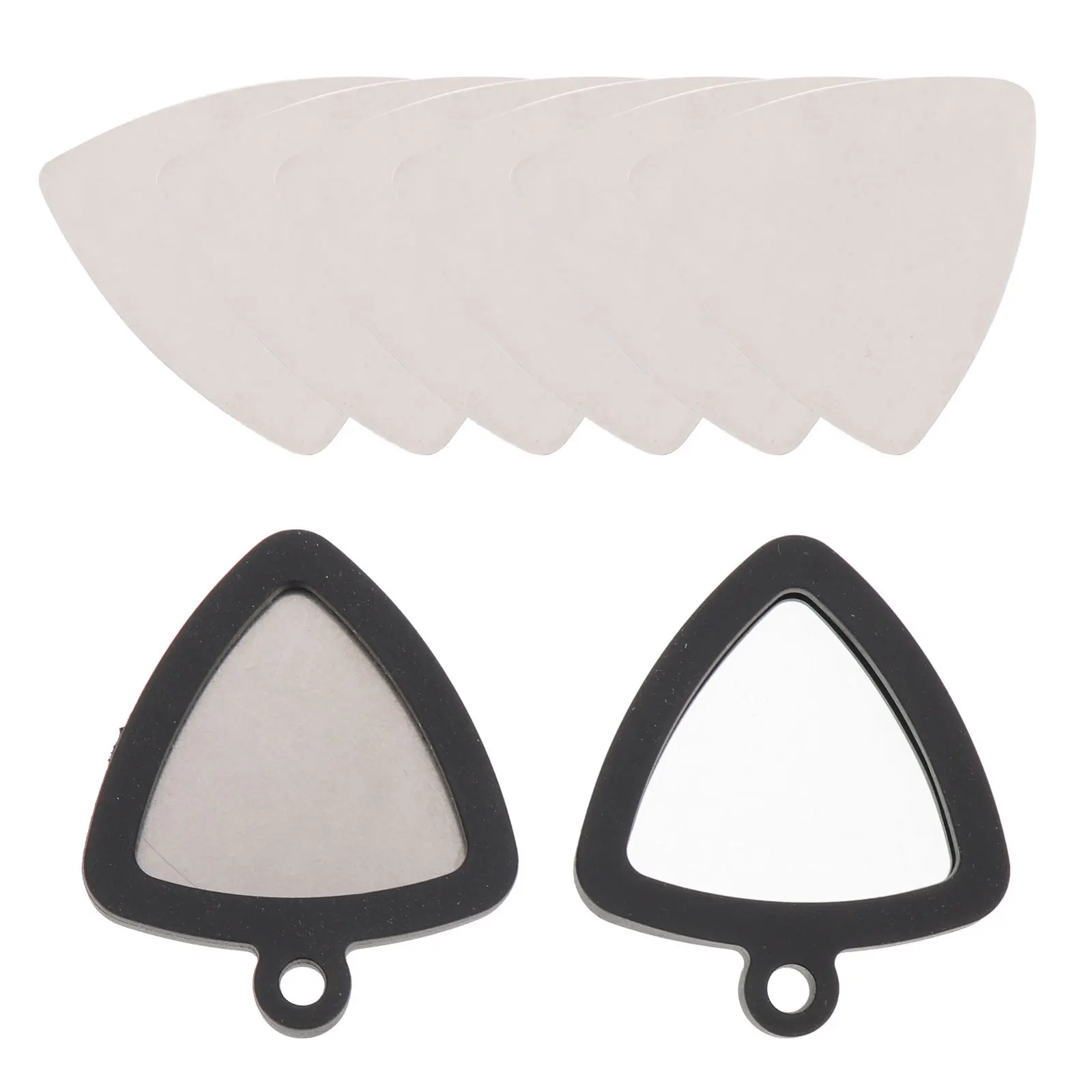 

1Set Silicone Guitar Pick Holder Flexible Holder for Necklace Keychain Stainless Steel Picks Set Guitar Pick Holders