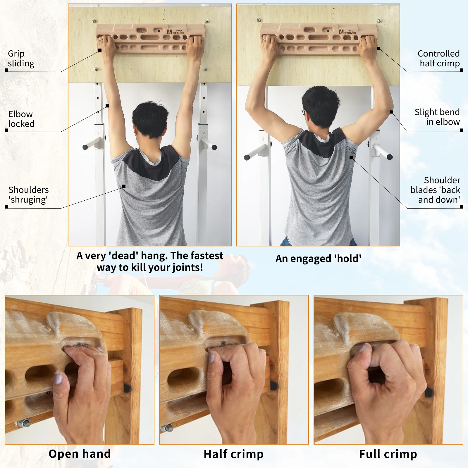 Rock Climbing Fingerboard Training Board Grip Board Hangboards for Climbing