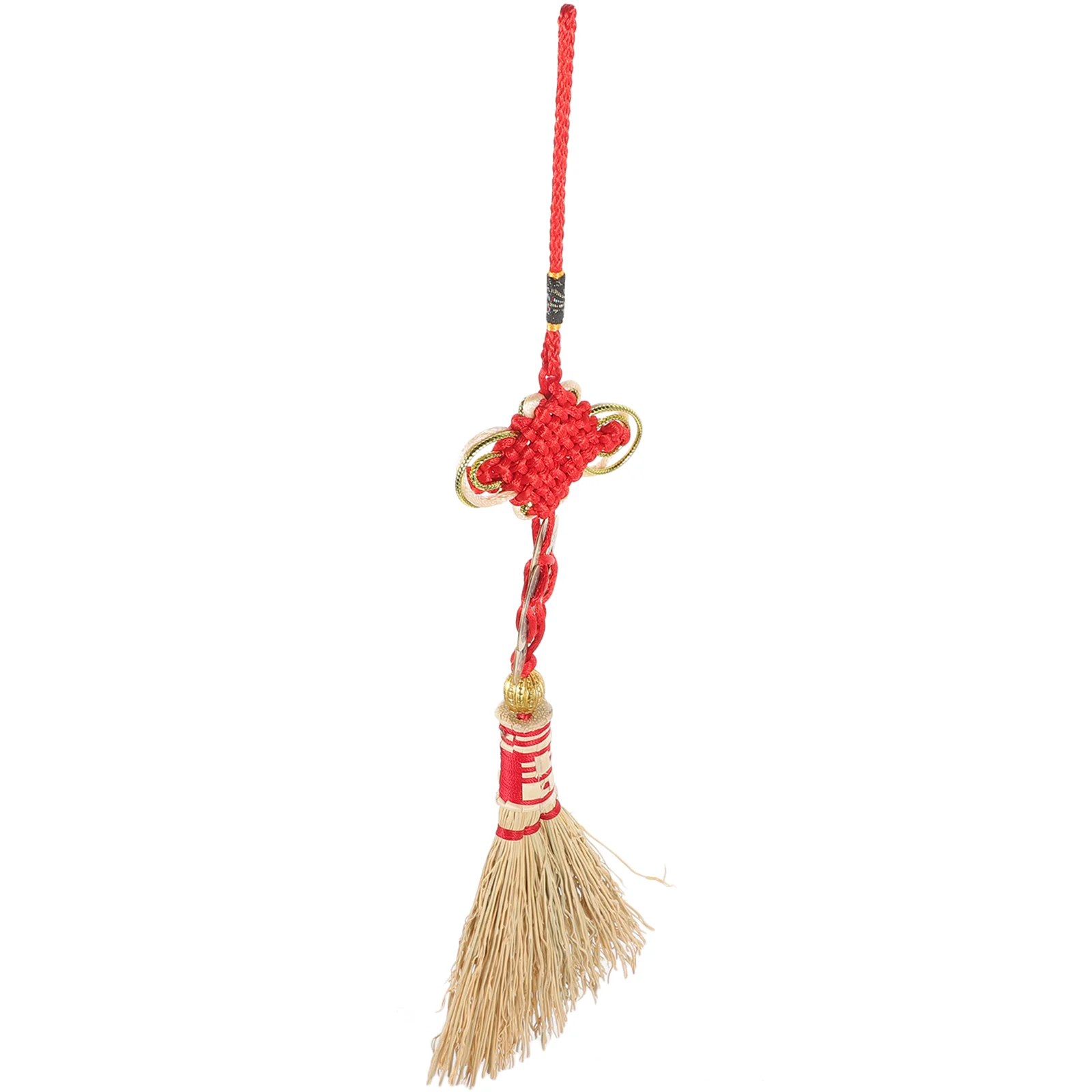 

Broom Shape Hanging Ornament Auspicious Broom Decoration Hanging Festival Gift Keychain Charm mini broom pendant