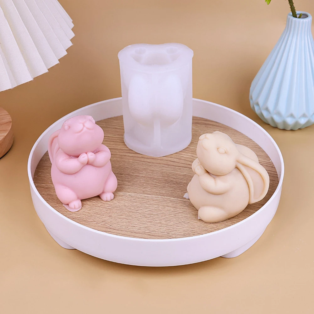 

Easter Cute Rabbit Silicone Cake Mold DIY Bunny Candle Mould Fondant Chocolate Candy Dessert Ice Cream Baking Decoration Tools