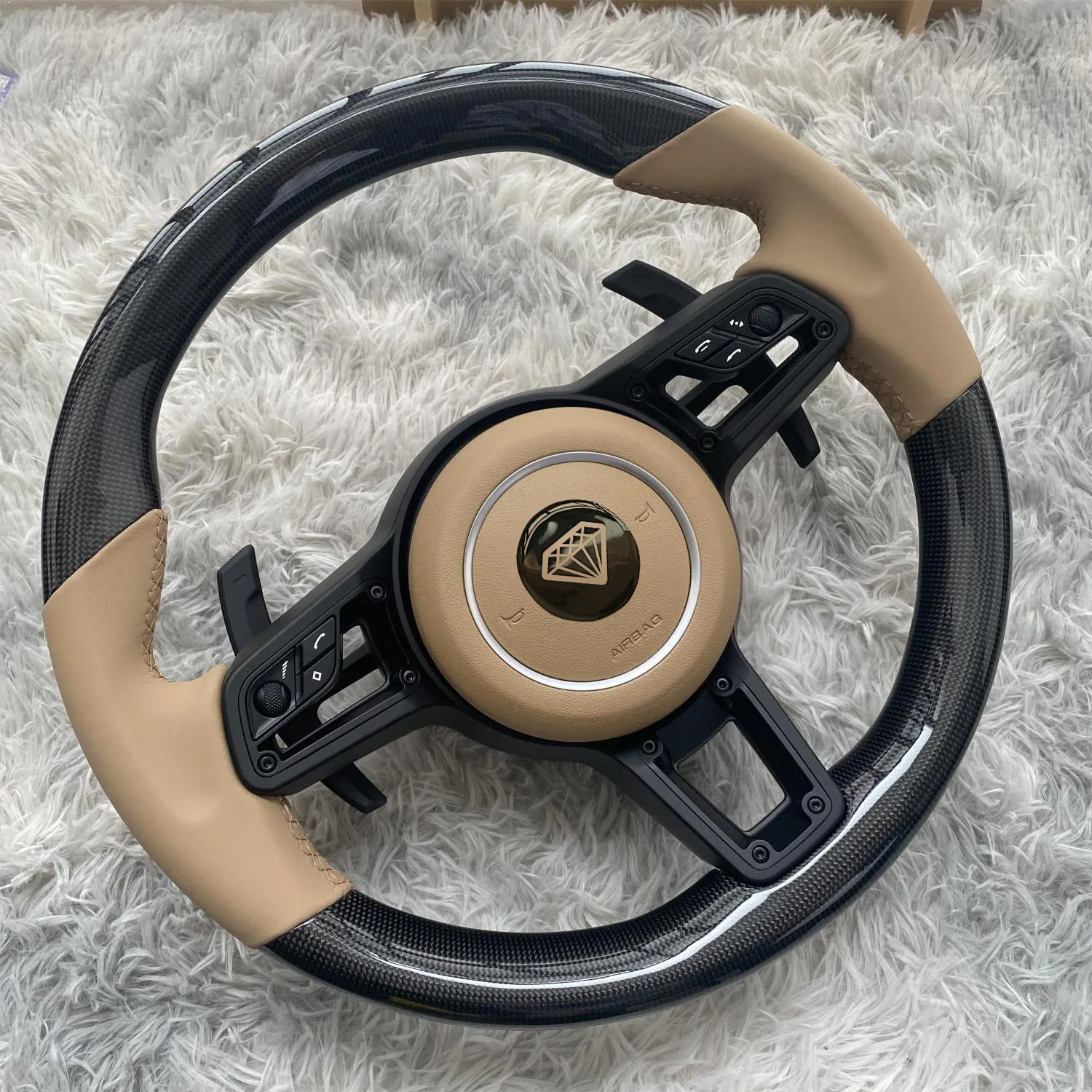 Car Steering wheel for Porsche Panamera Macan Cayenne Taycan 718 Cayman GT4 RS 911 Carrera Targa 911 GT3 RS 911.2 991 992 GT2 RS