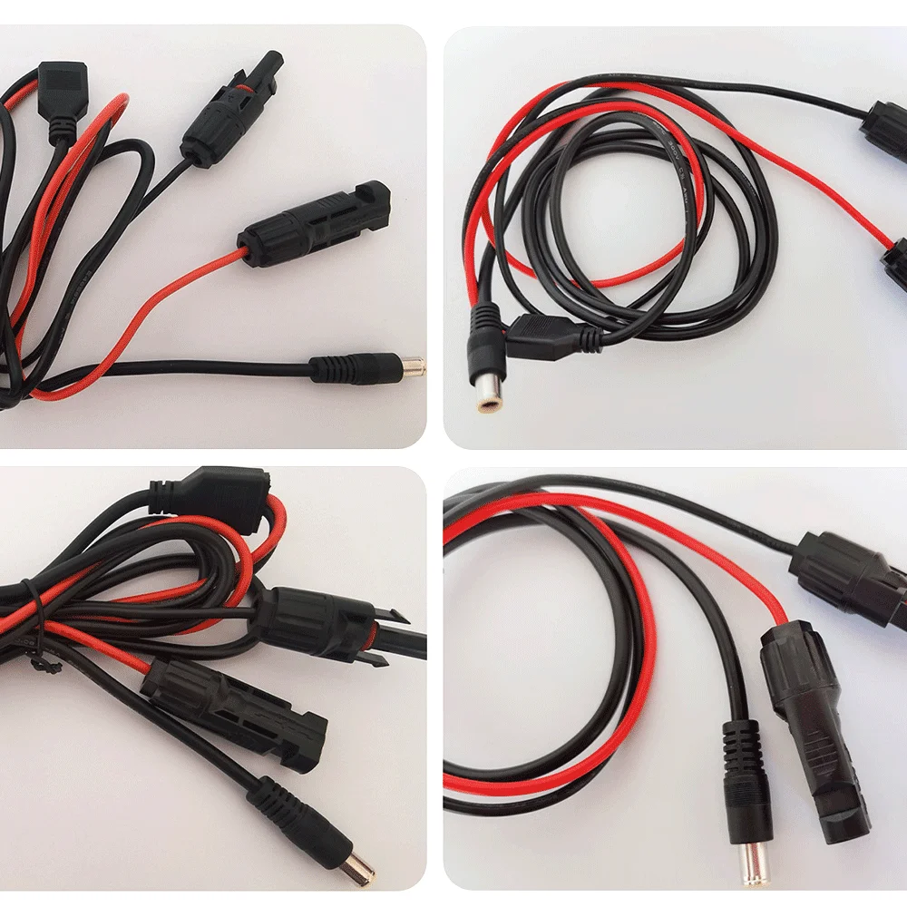 DC7909 DC8.0 Plug to Solar Connector Conversion 1.8m Cables for Solar Charge Energy Storage Battery Wiring PV System Accessories