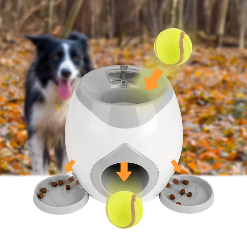

-Border New Dog Tennis Food Reward Dog Interactive Training Automatic Food Dispenser Pet Toy