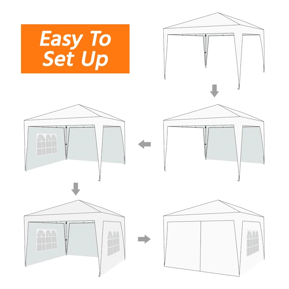 Imagem -05 - Canopy Pop-up Fechado com Paredes Laterais Removíveis Tenda Instantânea Fechada Portátil Tenda ao ar Livre Impermeável 8x8 ft 10x10ft