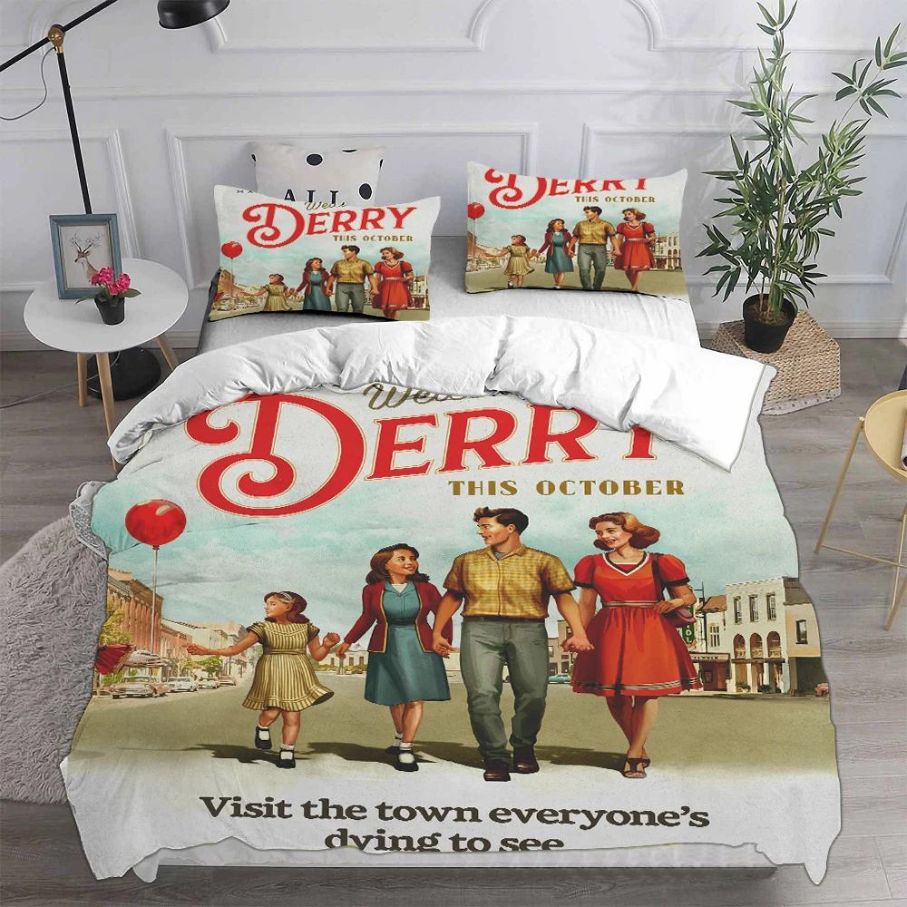 إنها مرحبا بكم في ديري الموسم 1 مجموعات الفراش المعزي لحاف غطاء السرير غطاء لحاف كيس وسادة 2-3 قطع مجموعات الاطفال الكبار الحجم
