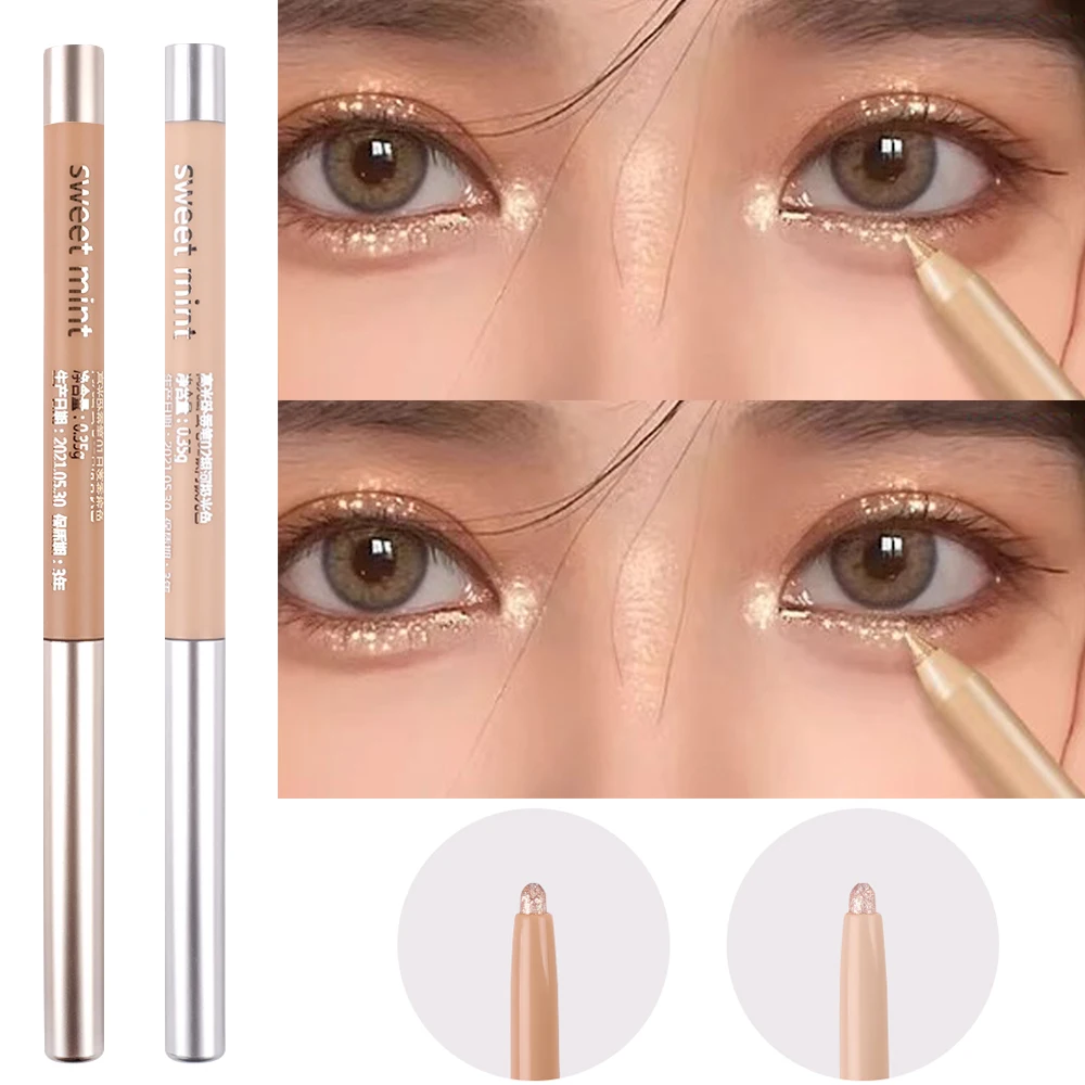 Lápiz Delineador de Ojos de gusano de seda brillante, brillo natural, ilumina, delineador de ojos, sombra de ojos, maquillaje coreano de larga duración