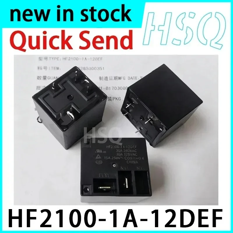 1PCS New HF2100-1A-12DEF 4-pin 2-pin 30A Relay