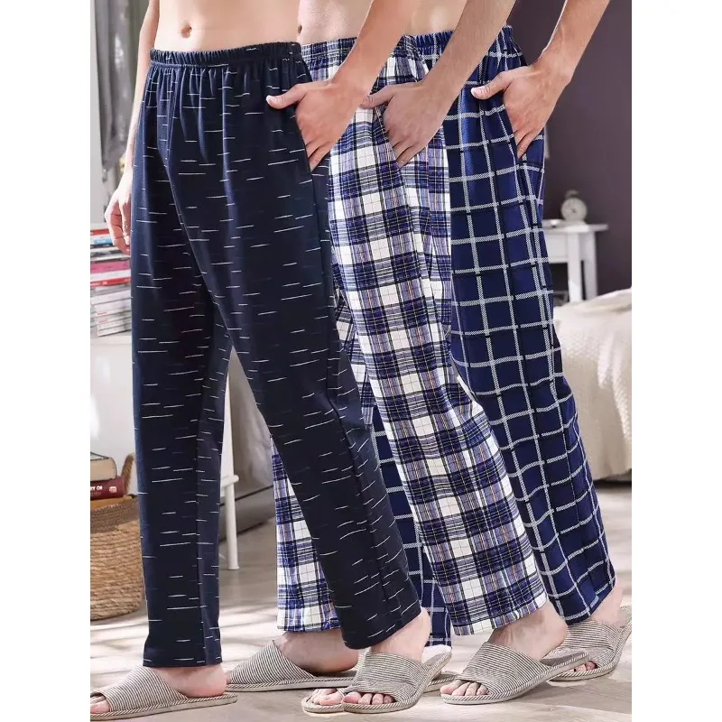 

Extra Large Size Stylish Pajama Pants for Men, Spring and Autumn, Plus Size, Oversized, Casual Long Pants, Thin Style