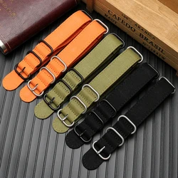 Thickened canvas Watch strap 20 22mm 24mm 26mm Elastic Nylon Belt General Brands High Quality Canvas Nylon Seatbelt Watch bronze