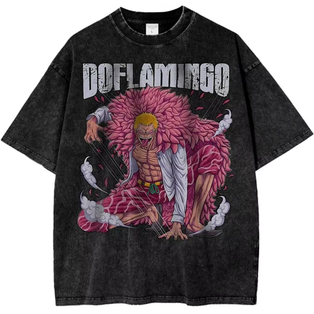 

Harajuku Y2k One Piece Anime Printed Graphic T Shirt Men Vintage Wash Streetwear Women Short Sleeve Tee 2026 Summer Casual Tops