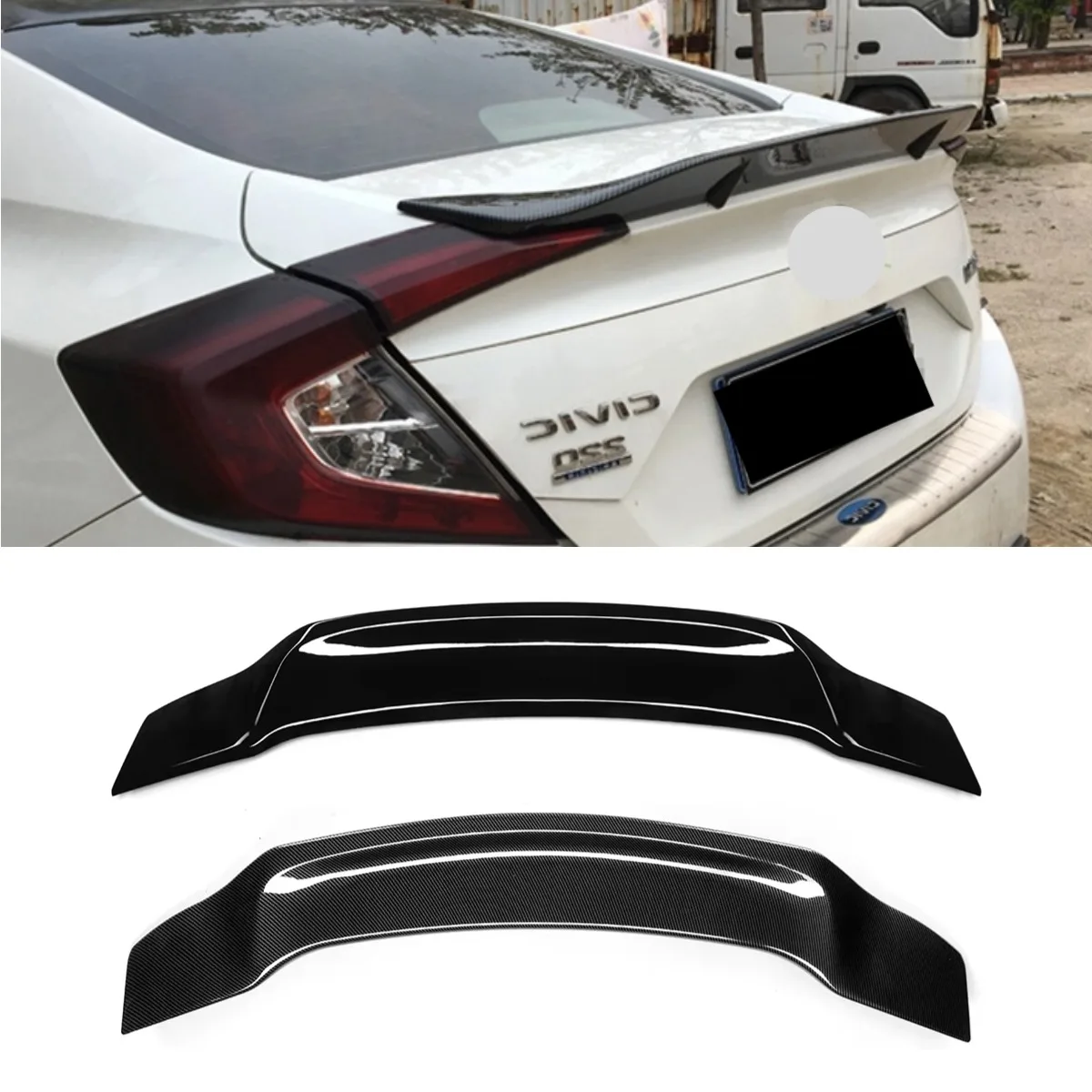 For Honda Civic 2016-2021 10th Gen Rear Trunk Spoiler Rear Trunk Spoiler Wing Rear Roof Wing Body Kit Car Accessories