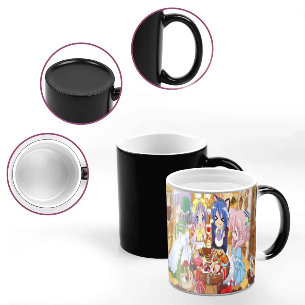 Lucky Star Izumi Konata Color Changing Coffee Mug Cup Magic Ceramic Cups Tea Milk Cups Coffee Mugs Drinkware