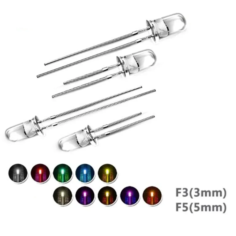 

Короткие ножки 16 мм ультраяркий красный/зеленый/синий/белый/желтый ультра яркий круглый светодиод 5 мм F5 3,0-3,2 В