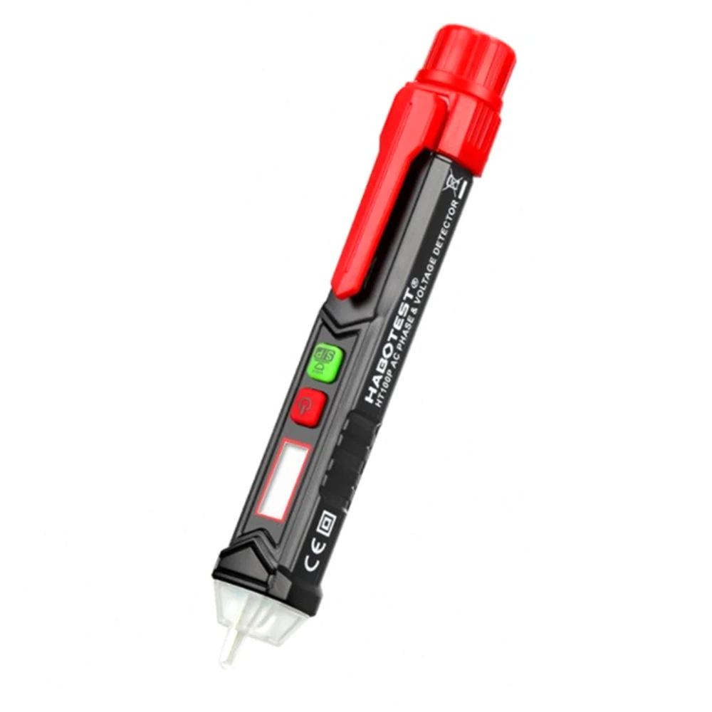 Habotest HT100P Non Contact 3 Phase Rotation Indicator AC Voltage Detector Pen Tester Right Left Normal Reverse Rotation Pencil