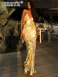 Ladies Summer Elegant Evening Party Dress Women Sleeveless Backless Sexy Bodycon Long Dresses Woman Clothes Birthday Clubwear
