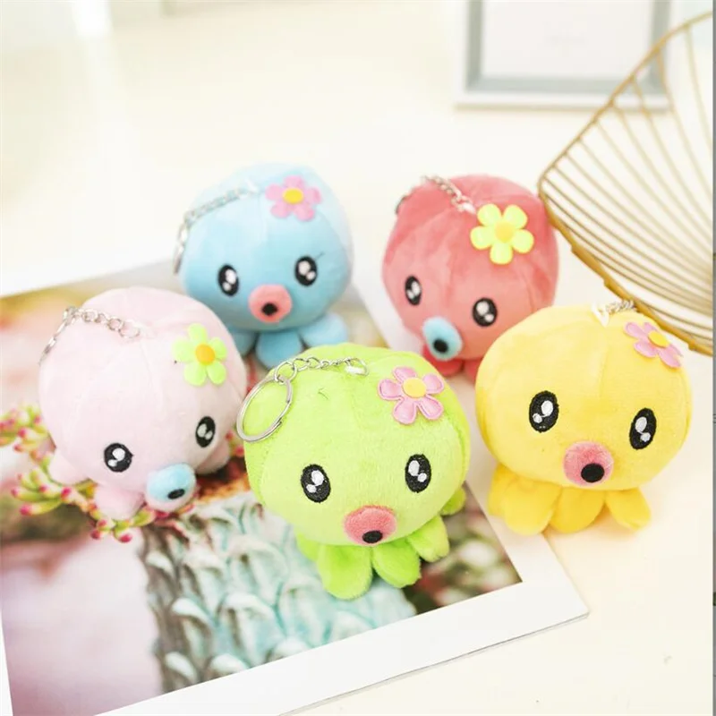 1PCS 8CM Cute Octopus Plush Toy Pendant Marine Animal Stuffed Doll Little Gift For Boys And Girls