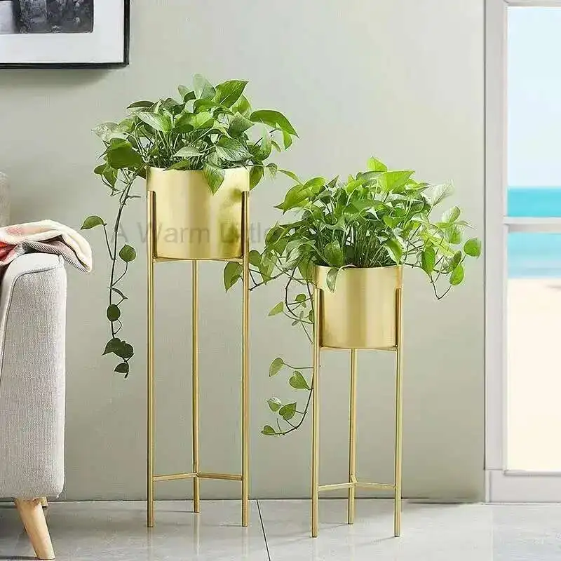 

Designer Aesthetics Flower Stand Fashion Nordic Indoor Balcony Decoration Plant Display Shelf Wedding Muebles Home Furniture
