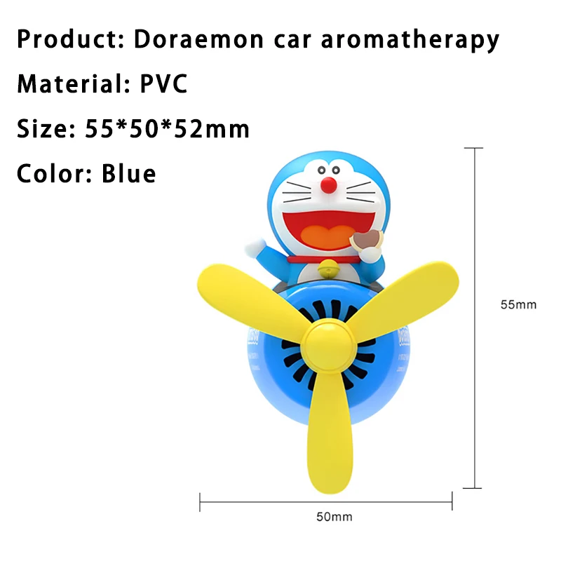 Doraemon-ambientador para coche, hélice giratoria, aromaterapia, difusor de Perfume Interior, adorno de fragancia