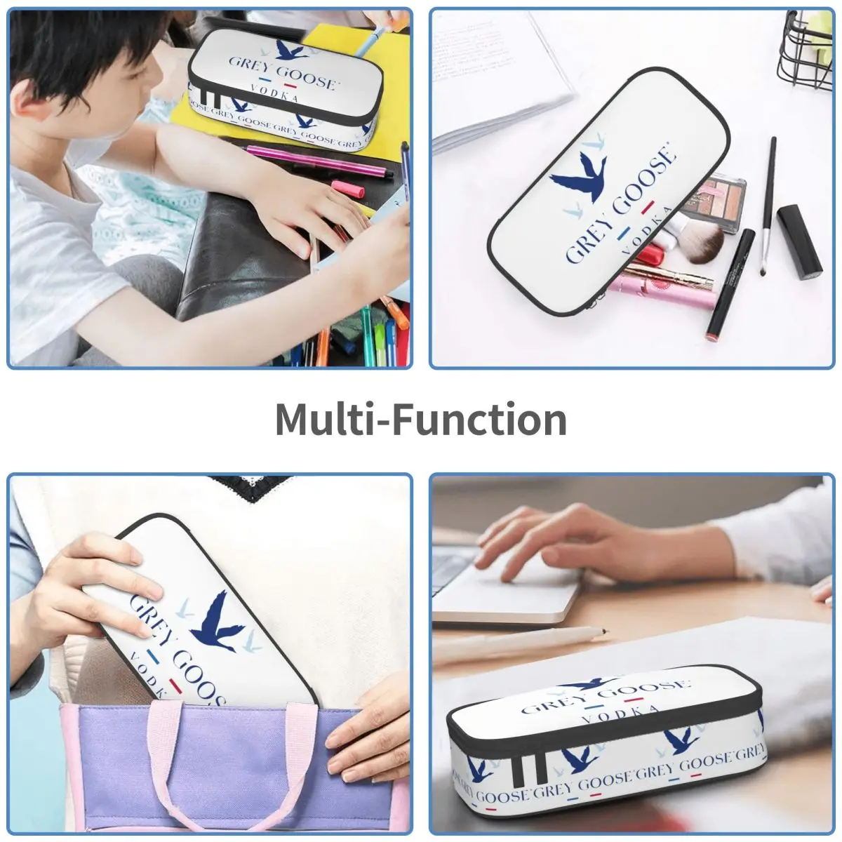 Серый гусиная водка пенал для детей школьная коробка для ручек пенал канцелярские принадлежности сумка-держатель для ручек