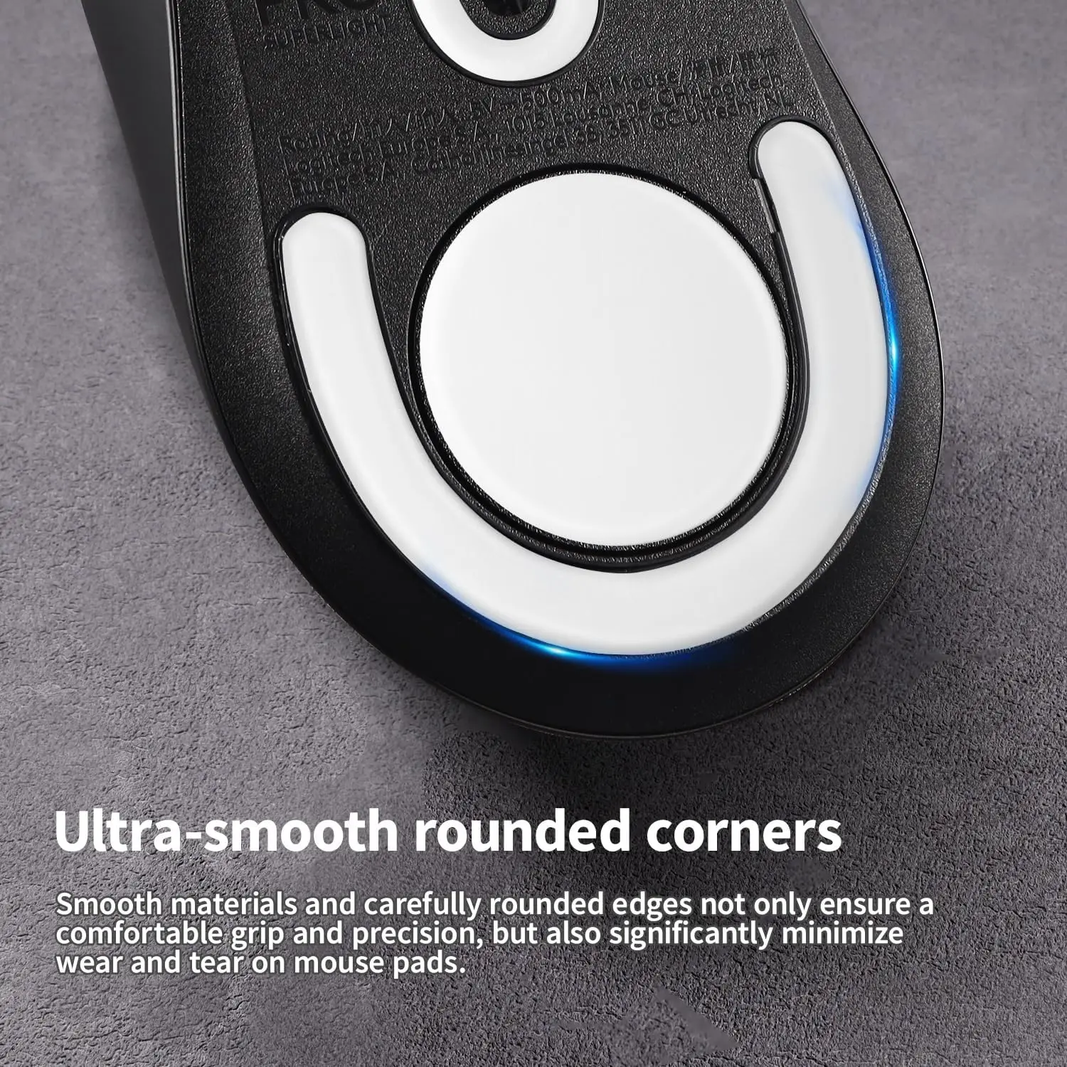 2Sets Rounded Curved Edges Mouse Feet Skates For Logitech G Pro X Superlight 2 DEX Wireless Gaming Mouse Feet Replacement Smooth