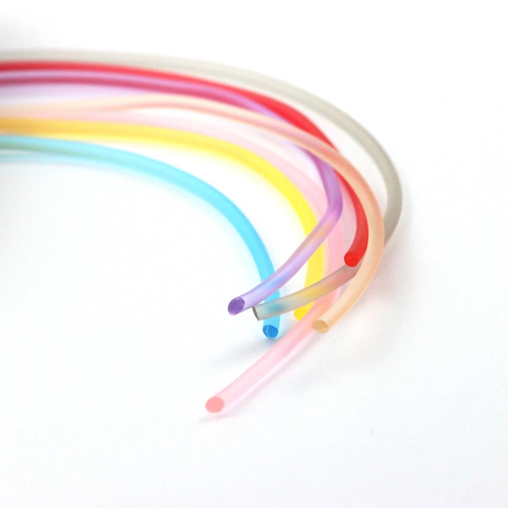 

1/2 yard 2MM Clear Silicone Rubber Rope Candy Color Silicone Tube DIY Accessories Iadies Charm