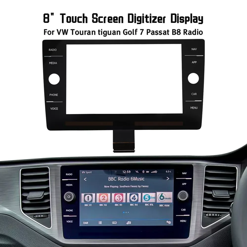 

8" Touch Screen Digitizer 5G6919605 for VW Touran Tiguan Golf 7 Passat B8 Radio