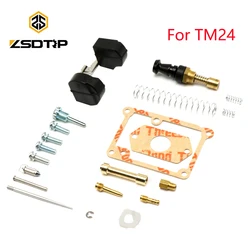 ZSDTRP For Mikun TM24 Carburetor Repair Rebuild Kit Float Gasket Jets Needle Choke Starter For Husqvarn TC65 For KT 65 SX SXS XC