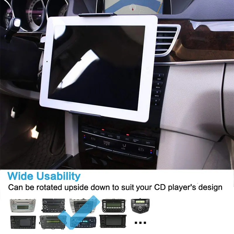 Universal 5-12.9'' Inch Tablet Stands Holder Car CD Slot Tablet Bracket Mobile Phone Mount For iPad Mini Pro Samsung iPhone view 6