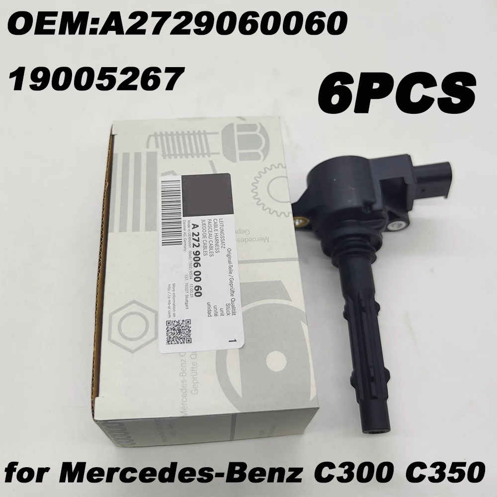 

6PCS A2729060060 A0001502780 High Quality Ignition Coil For Mercedes-Benz W164 W209 W216 W230 M271 M272 E220 E260 E300 E350