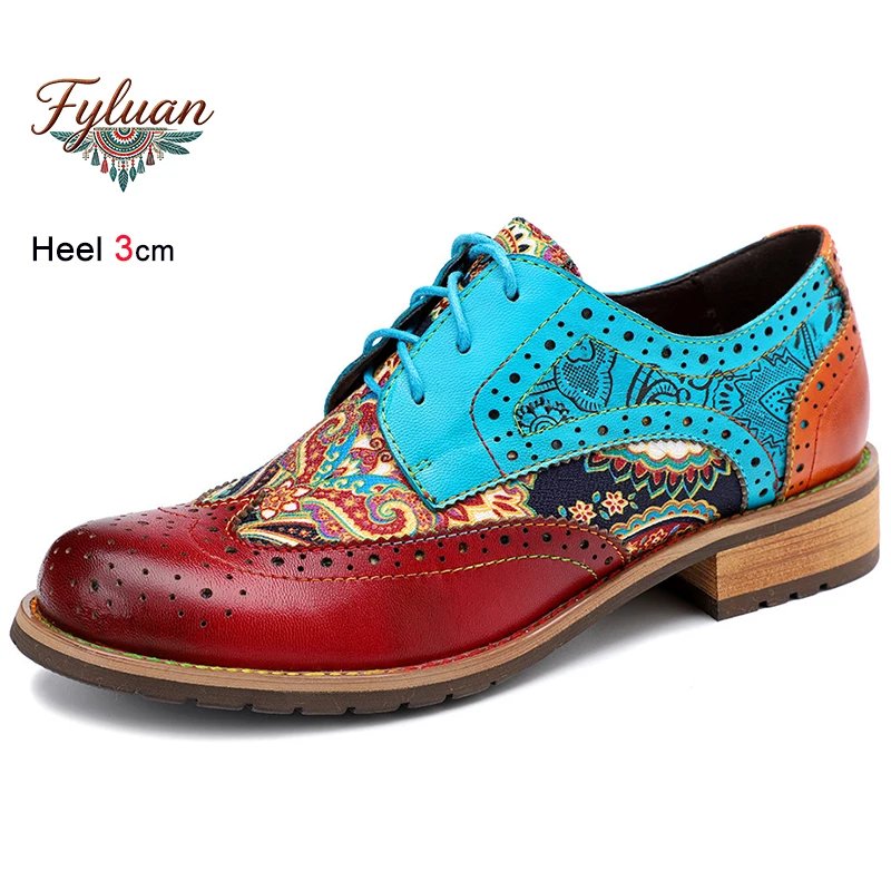 

2026 Autumn Winter Retro Ethnic Women's Shoes Thick Heels 3cm Lace Up Hollow Splicing Ladies Pumps Bohemian Academic Style Shoes