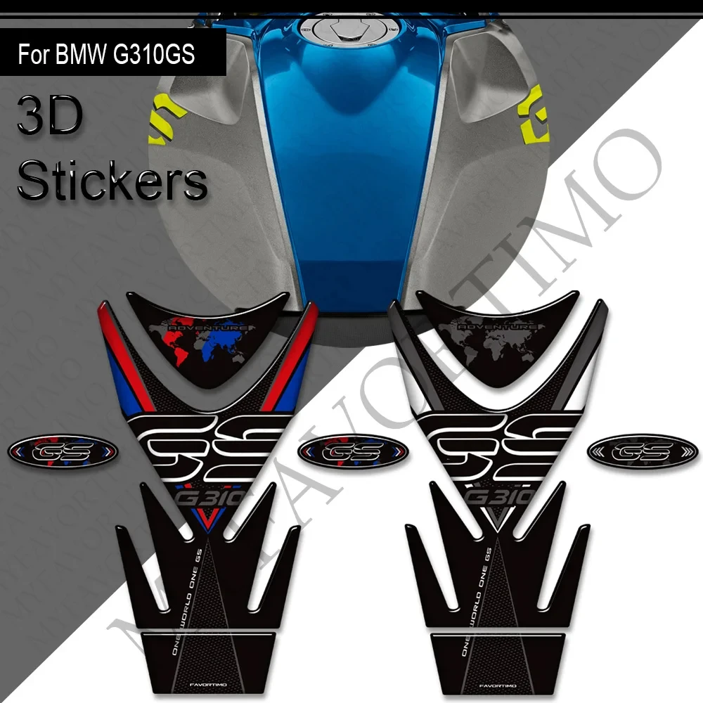 Untuk BMW G 310 GS G310GS G310 petualangan ADV bantalan tangki Gas stiker lutut minyak bahan bakar stiker Fairing pelindung Fender 2017 - 2024 2025