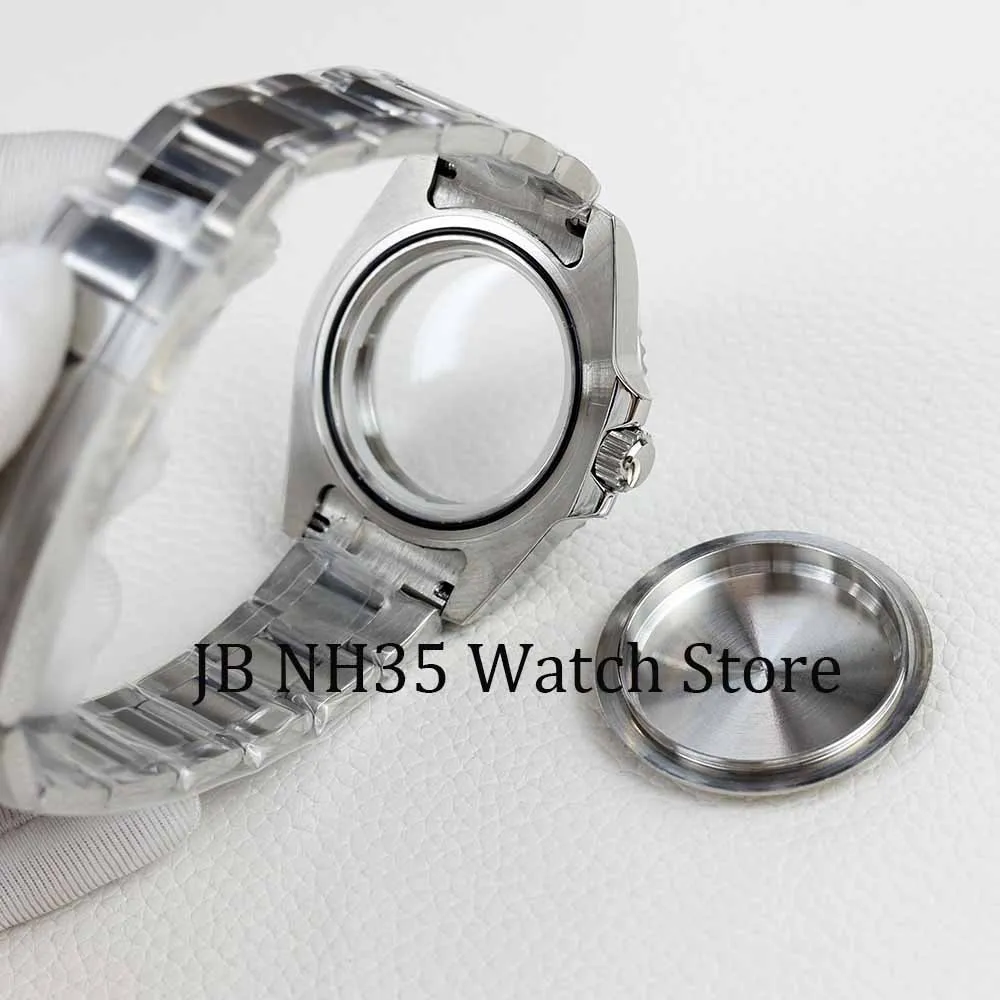 high quality NH35 Watch Case sapphire stainless steel polish oyster watchband fit NH35 NH36 movement 28.5mm dial Submariner
