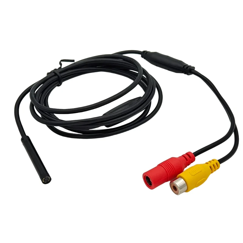 

Миниатюрная промышленная инспекционная камера DC12V с разъемом 5.5мм, водонепроницаемая IP67, цветная, с кабелем RCA 1 метр, CMOS, аналоговая