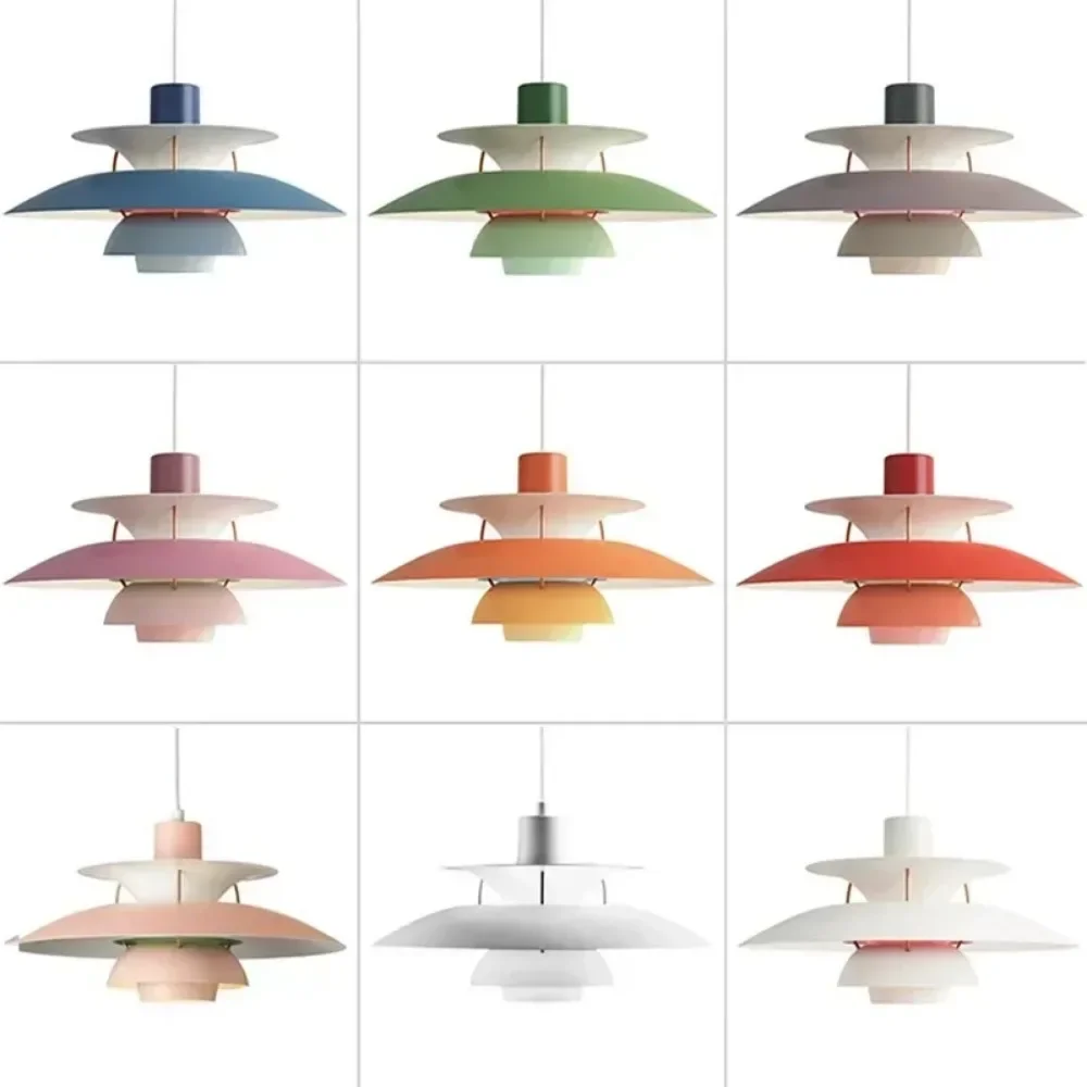 Danish Designer Umbrella Ceiling Chandelier Modern Colorful PH5 Led Pendant Lamp Living Room Bedroom Suspended Light Dining Room