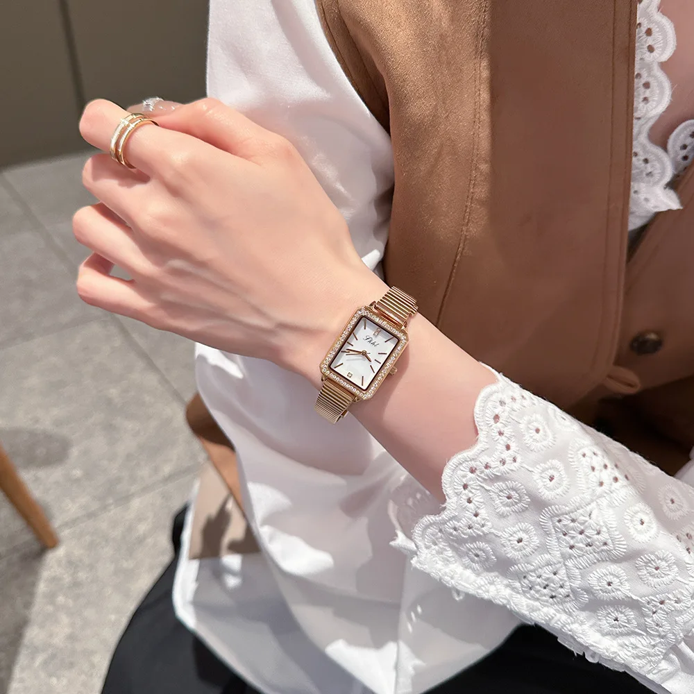 New Stainless Steel Women'S Watch With Silver Solid Piano Strap, A Luxurious And Elegant Timepiece, Perfect As A Women'S Gift.