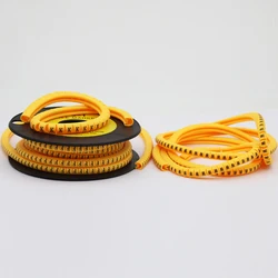 EC-0 EC-1 EC-2 EC-3 1.5/2.5/4/6mm2 A-Z English Letter Flexible Print Sleeve Tube Label Network Wire Yellow Labeled Cable Marker