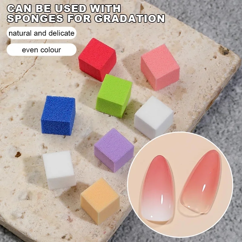 

15/20/50 шт., губка для дизайна ногтей, набор градиентных кистей с 4 когтями, металлический захват, сделай сам, дизайн, губка для ногтей, ручка, принадлежности для маникюра, инструмент