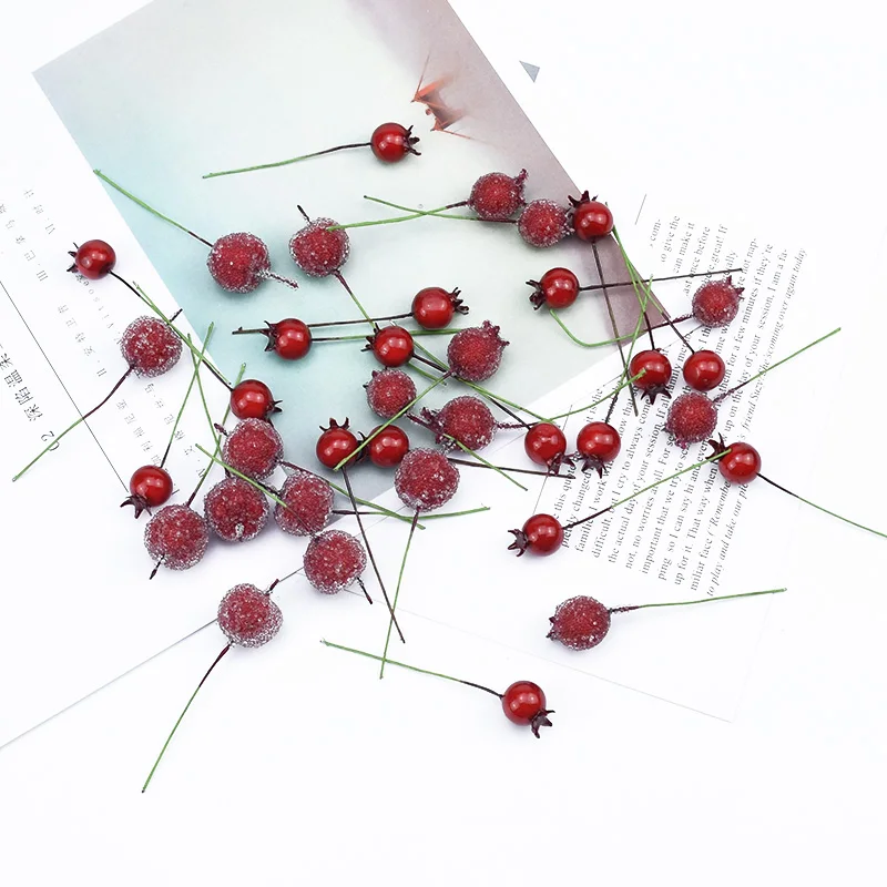 40/80Pcs Artificial Fruit Pomegranate Christmas Tree Filler Outdoor Wedding Garden Party Home Table Scrapbooking DIY Decorations