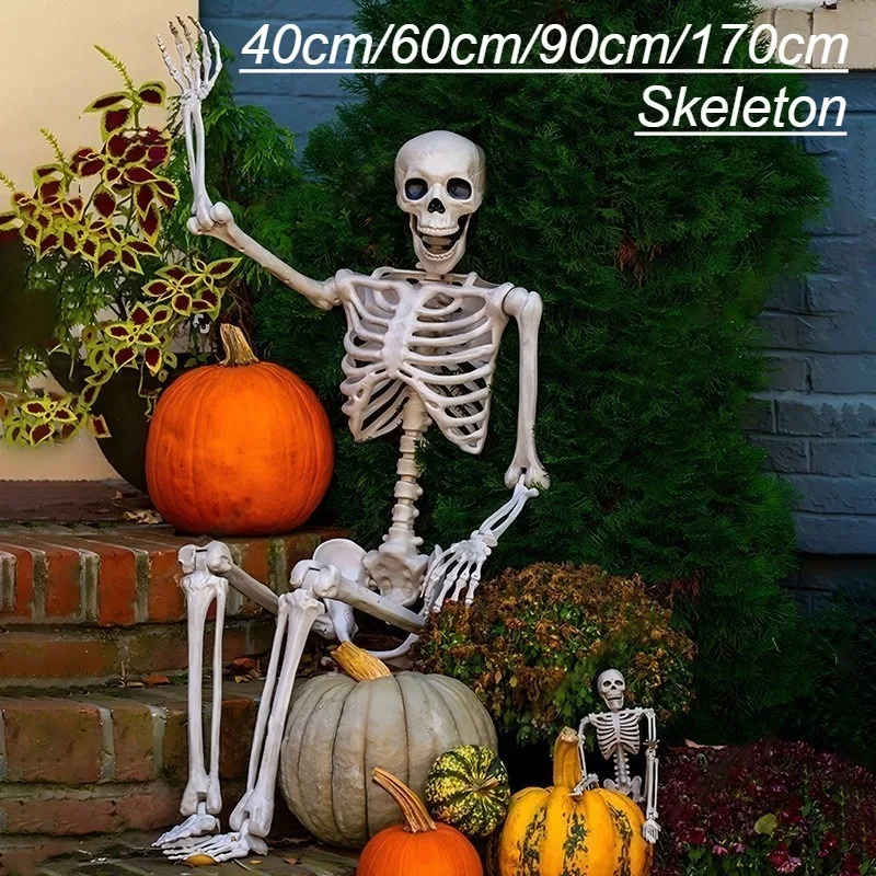 Simulation Skelett Halloween Dekoration 40/60/90/170 cm Riesen Skelett Horror Dekoration Hause Halloween Party Skelett ornamente