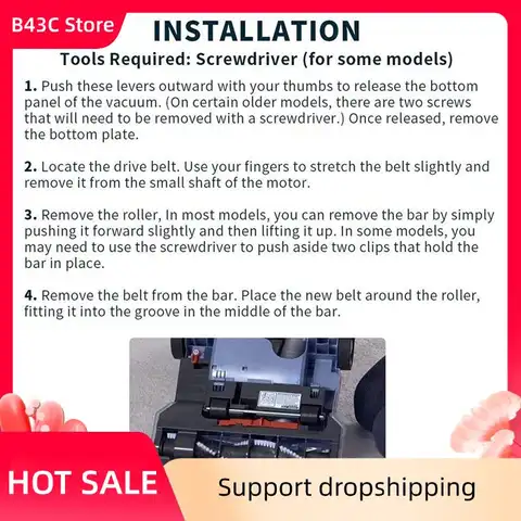 B43C 8Pack 562289001 Vacuum Transmission Belts Replacement For Hoover UH70200,UH70130,UH70205,UH70210,UH71214,UH70900,UH70905