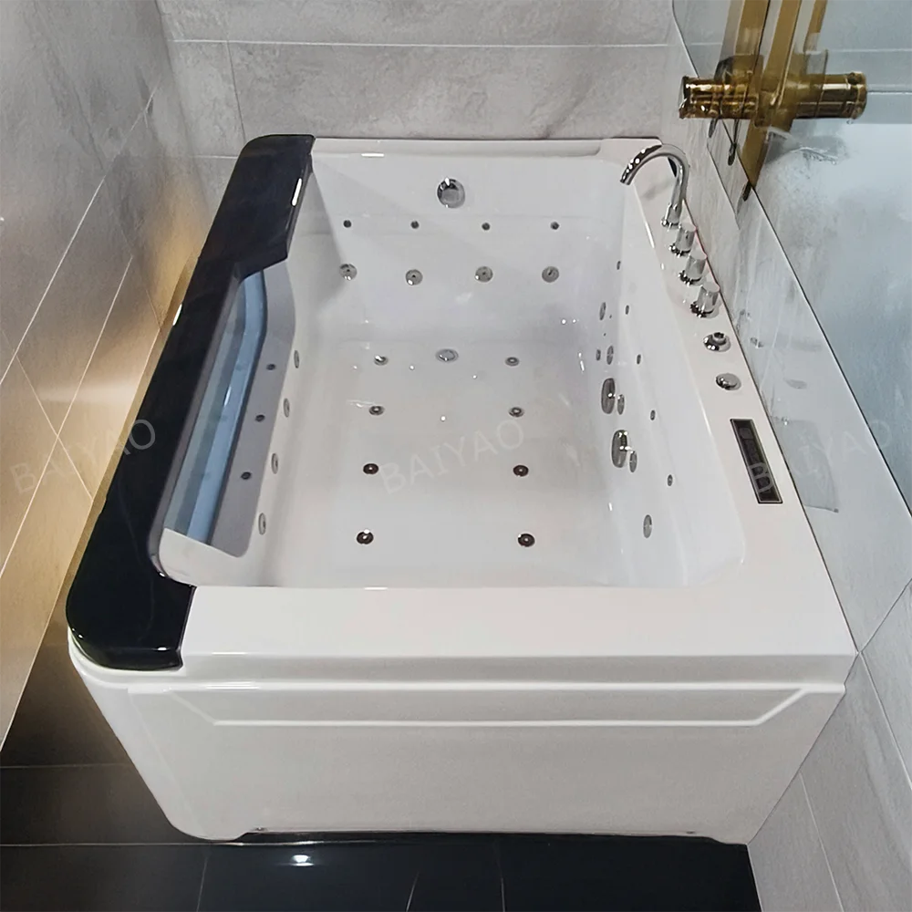 

Умная двойная акриловая ванна Coastal Comfort с массажными форсунками и светодиодной подсветкой