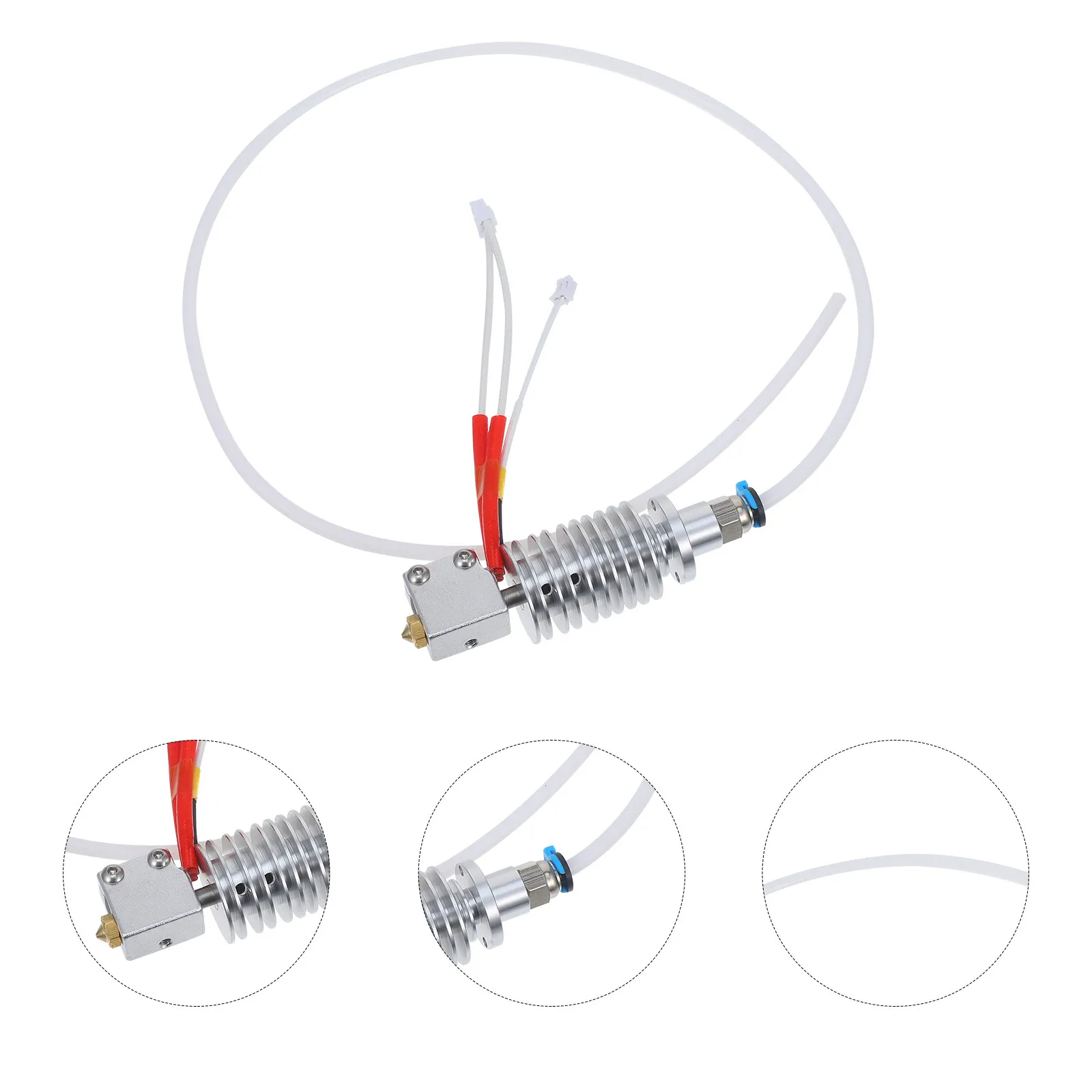 

1Set 3D Printer Extruder Kit Temperature Resistant Extruder Nozzle Easy Install Replacement Part for 3D Printer